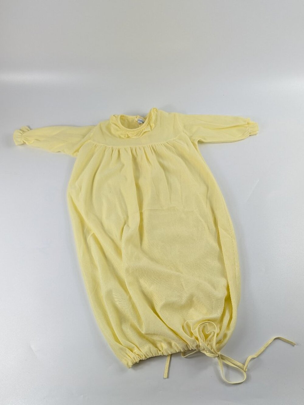 Vintage Saks Fifth Avenue Drawstring Baby Gown 0-3 Months Alexis 8-15 Pounds